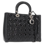 Christian Dior Lady Dior Bag Cannage Quilt Patent Medium - image 1