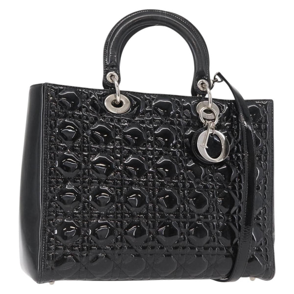 Christian Dior Lady Dior Bag Cannage Quilt Patent Medium - image 1