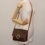 Celine Vintage Macadam Circle Logo Shoulder Bag Canvas and Leather - image 13
