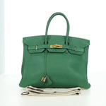 Hermes Birkin Handbag Green Togo with Gold Hardware 35 - image 15