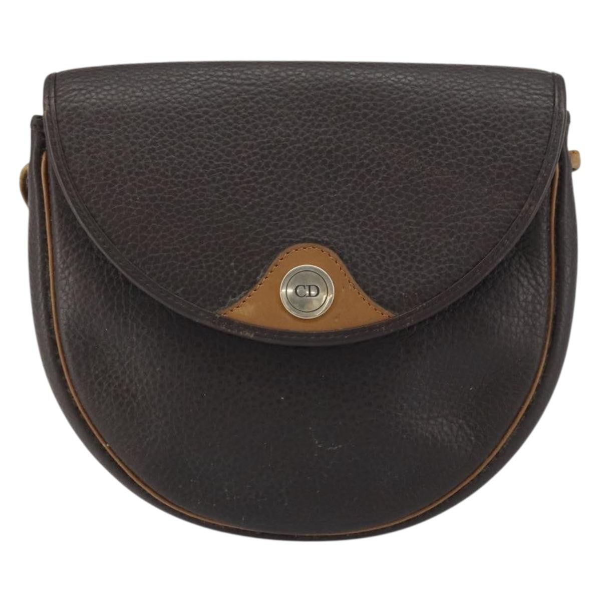 Christian Dior Vintage CD Flap Shoulder Bag Leather Medium - image 1