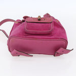 Gucci Vintage Bamboo Backpack Suede Small - image 15