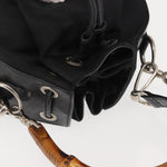 Gucci Vintage Bamboo Bucket Bag Nylon and Leather Small - image 16