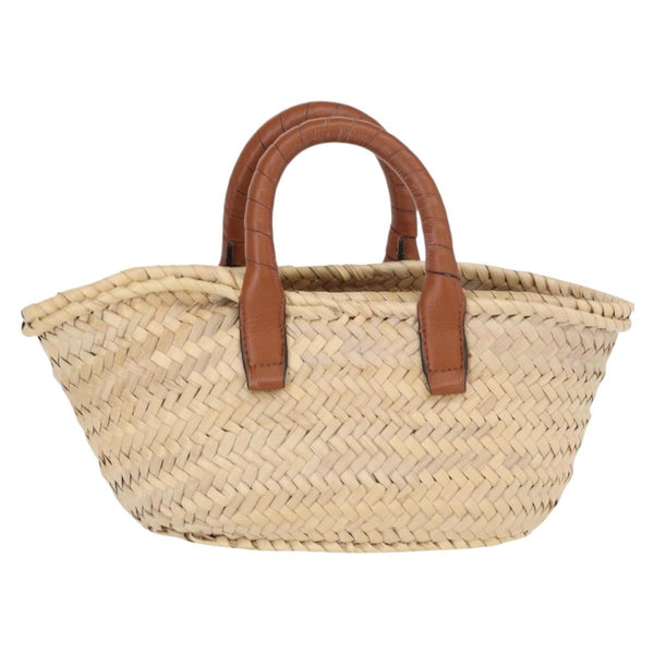 Chloe Marcie Basket Bag Raffia and Leather Mini