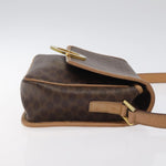 Celine Vintage Macadam Circle Logo Shoulder Bag Canvas and Leather - image 3