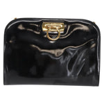 Salvatore Ferragamo Vintage Gancini Chain Shoulder Bag Patent Leather - image 1