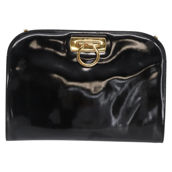 Salvatore Ferragamo Vintage Gancini Chain Shoulder Bag Patent Leather - image 1