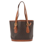 Celine Vintage Macadam Tote bag Canvas and Leather - image 2