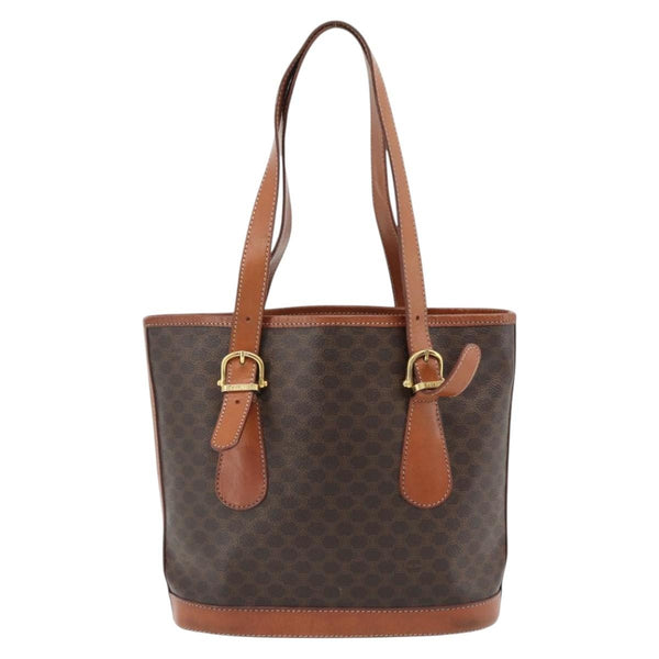Celine Vintage Macadam Tote bag Canvas and Leather