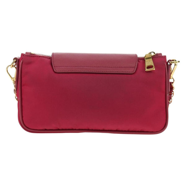Prada Chain Crossbody Bag Tessuto and Saffiano Leather Small