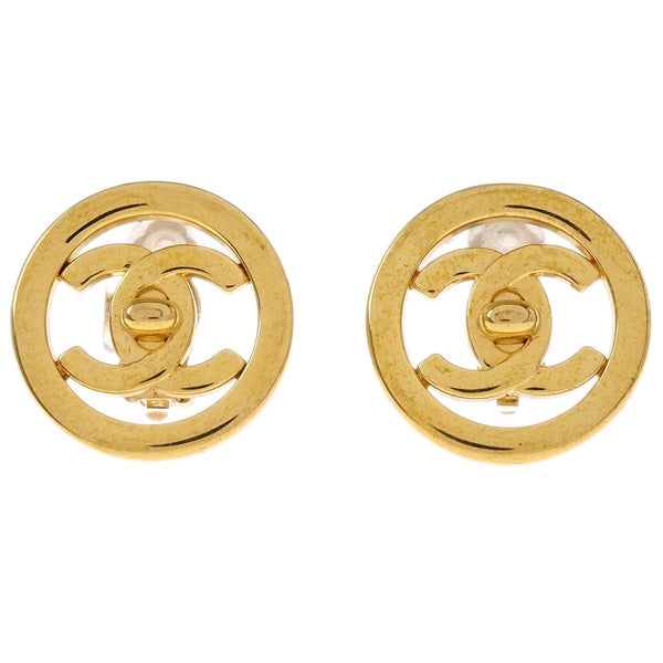 Chanel CC Round Earrings Metal - image 1