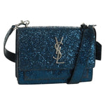 Saint Laurent Sunset Satchel Glitter Small - image 14