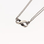 Tiffany & Co. Infinity Double Chain Pendant Necklace Silver - image 5