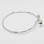 Tiffany & Co. Double Heart Lock Bangle Bracelet Sterling Silver with 18K Yellow Gold - image 4