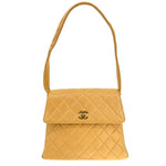 Chanel Vintage CC Square Flap Shoulder Bag Quilted Lambskin Medium - image 1