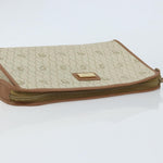 Christian Dior Vintage Honeycomb Zip Pouch Canvas and Leather - image 14