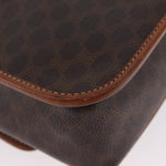 Celine Vintage Macadam Circle Logo Shoulder Bag Canvas and Leather - image 10