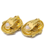 Chanel Vintage CC Button ovales Clip-On Earrings Gold-plated - image 3