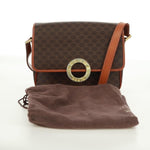 Celine Vintage Macadam Circle Logo Shoulder Bag Canvas and Leather - image 13