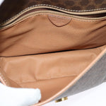Celine Vintage Macadam Circle Logo Shoulder Bag Canvas and Leather - image 5