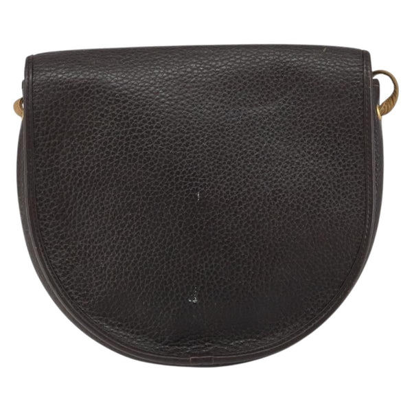 Christian Dior Vintage CD Flap Shoulder Bag Leather Medium