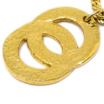 Celine Vintage Logo Circle Pendant Necklace Metal - image 3