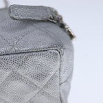 Chanel Classic Vanity Case with Chain Quilted Caviar Mini - image 18