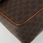 Celine Vintage Macadam Circle Logo Shoulder Bag Canvas and Leather - image 9
