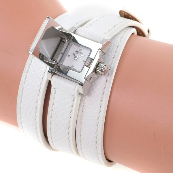 Hermes Medor Rock Quartz Watch Lacquered Steel and Leather 16