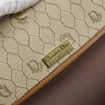 Christian Dior Vintage Honeycomb Shoulder Bag Canvas and Leather - image 6