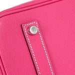 Hermes Birkin Handbag Pink Epsom with Palladium Hardware 35 - image 11