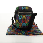 Gucci Front Zip Messenger Bag Psychedelic Print GG Coated Canvas Mini - image 14