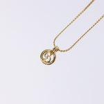 Christian Dior CD Round Pendant Necklace Metal - image 3