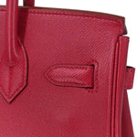 Hermes Birkin Handbag Red Courchevel with Gold Hardware 30 - image 13