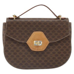 Celine Vintage Macadam Shoulder Bag Canvas and Leather - image 1