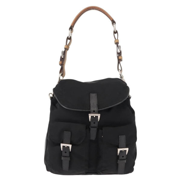 Prada Double Pocket Drawstring Shoulder Bag Tessuto - image 1