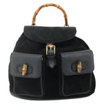 Gucci Vintage Bamboo Backpack Suede Medium - image 1