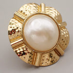 Chanel Vintage Clip-On Earrings Metal with Faux Pearl - image 5