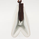 Chanel Wooden Frame Striped Shoulder Bag Leather - image 3