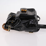 Gucci Vintage Bamboo Backpack Patent Mini - image 4
