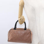Chanel Embossed Logo Bowler Bag Quilted Caviar Small - image 14