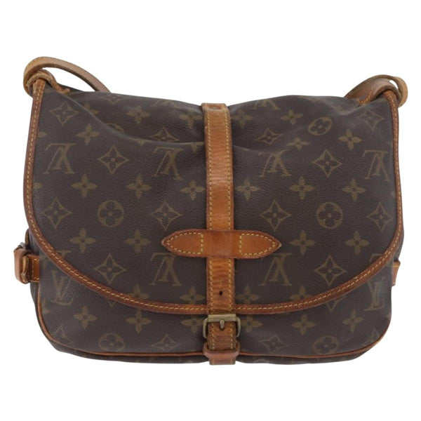 Louis Vuitton Saumur Handbag Monogram Canvas 30
