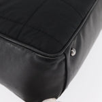 Chanel Square Stitch Boston Bag Quilted Nylon Large - image 9