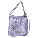 Chanel 22 Chain Hobo Quilted Calfskin Mini - image 1