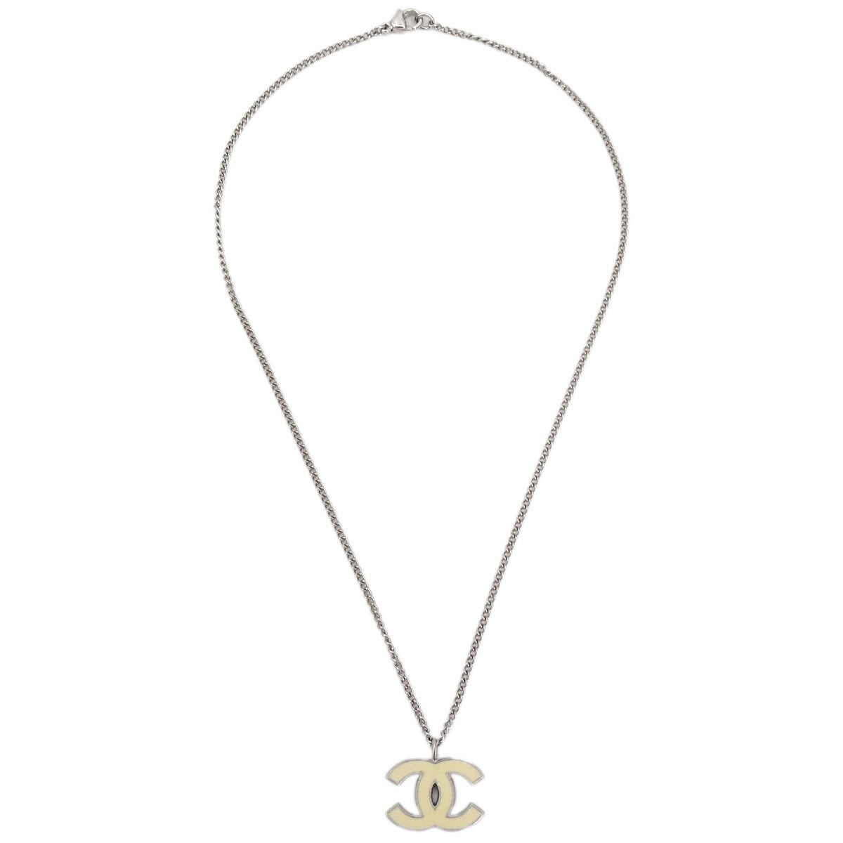 Chanel CC Logo Pendant Necklace Metal - image 1