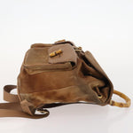 Gucci Vintage Bamboo Backpack Suede and Leather - image 3