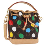Louis Vuitton Noe Handbag Yayoi Kusama Painted Dots Monogram Canvas Nano - image 1