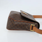 Celine Vintage Macadam Circle Logo Shoulder Bag Canvas and Leather - image 3