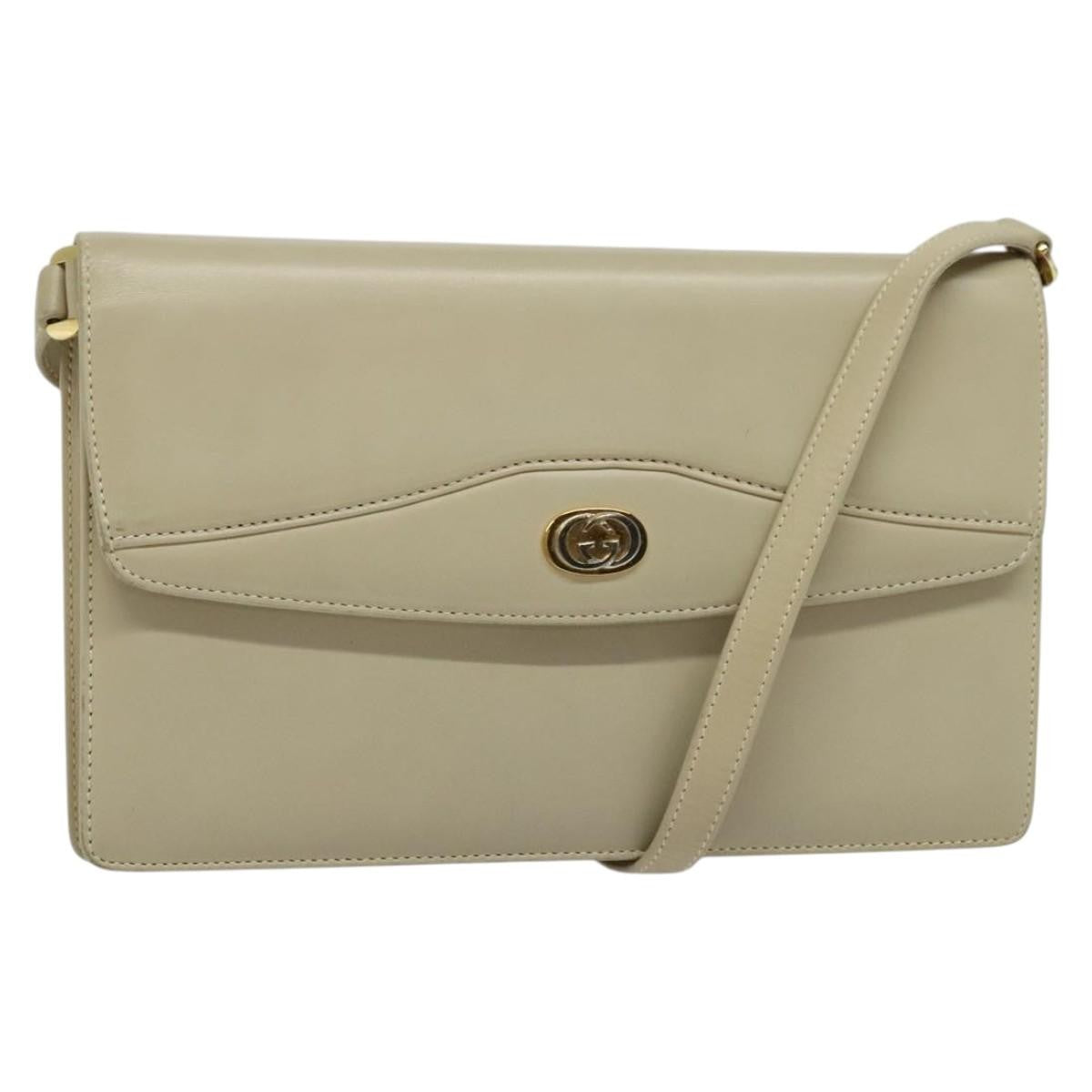 Gucci Vintage Interlocking G Flap Shoulder Bag Leather Small - image 1