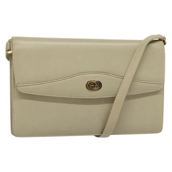 Gucci Vintage Interlocking G Flap Shoulder Bag Leather Small - image 1